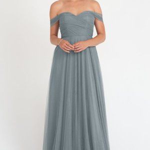 Jenny Yoo Julia Convertible Bridesmaids Dress, Mayan Blue tulle